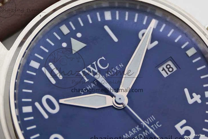 MIROTIME 0502 Mark XVIII IW327010 SS M+F 1:1 Best Edition Blue Dial on Brown Leather Strap A Resilient 7051